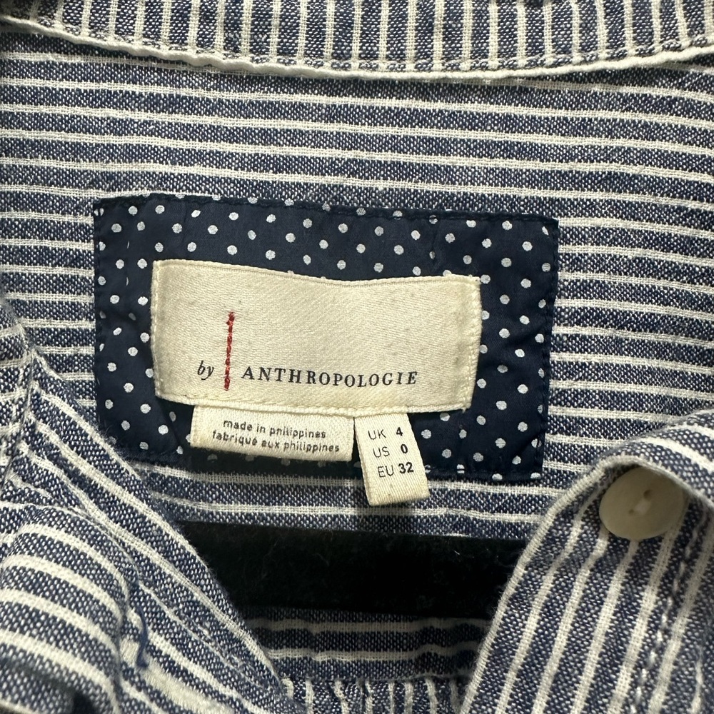 Anthropologie Blue Striped‎ Jumpsuit - Picture 5 of 8